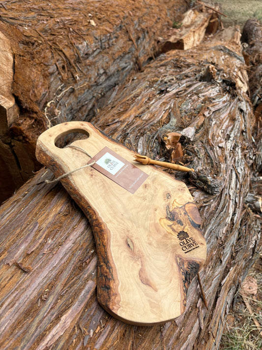 Planche en bois d’Olivier artisanale olive curve